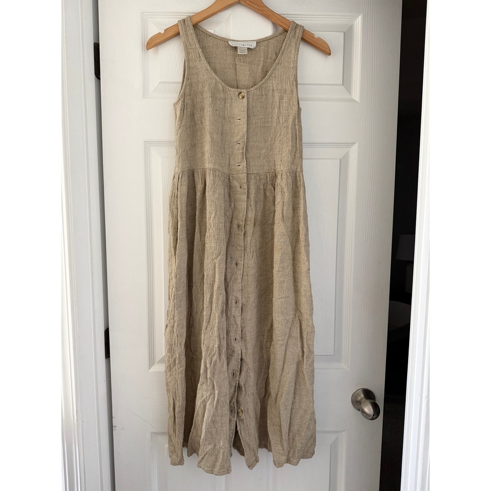 Vintage The Limited Sleeveless Button Down Cottage Dress Coastal Cottagecore